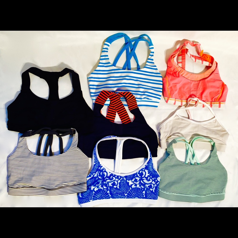 Lot of 8 Lululemon Sports Bras